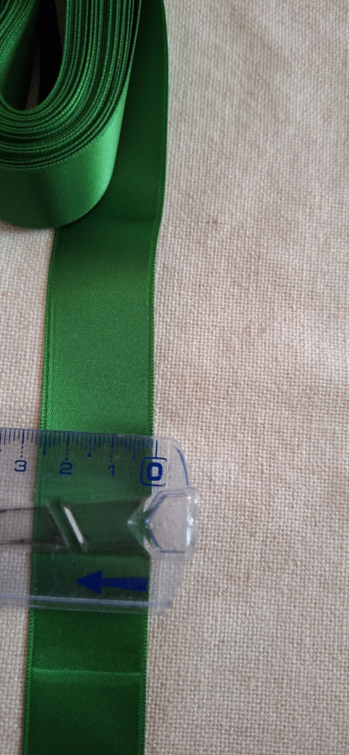 5 metros de cetim 25 mm, dupla face verde vivo – photo 2